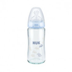 Biberon din sticla cu tetina din silicon-NUK First Choice 240 ml 0-6 luni 745054-AL foto