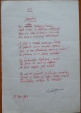 Poezie in manuscris , Victor Eftimiu ; Noembrie , 1954 , mason , aroman