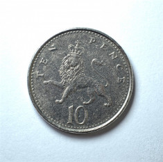 Moneda - 10 Pence 1992 Anglia, Elizabeth II ( Ten Pence ) #240 foto
