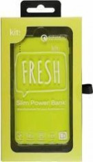 Baterie Externa Universala Kit Fresh 12000 mAh Dual USB Qualcomm Quick Charge 2.0 Verde foto