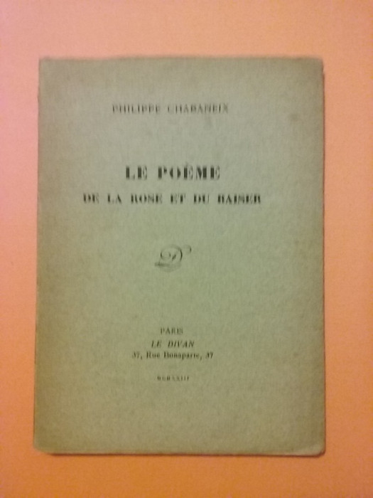 Le poeme - Philippe Chabaneix 1923 / R7P4F