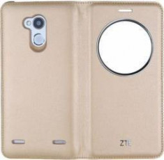 Husa View Flip Cover ZTE Pentru ZTE Blade V7 Lite Aurie foto