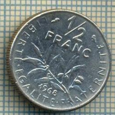 9355 MONEDA- FRANTA - 1/2 FRANC -anul 1968 -starea care se vede