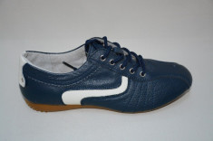 Adidas confortabil de culoare bleumarin cu dunga decorativa (Culoare: BLEUMARIN, Marime: 37) foto