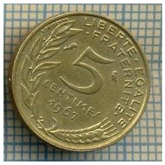 9450 MONEDA- FRANTA - 5 CENTIMES -anul 1967 -starea care se vede