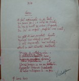 Cumpara ieftin Poezie in manuscris , Victor Eftimiu ; Lunei , 1954 , mason , aroman