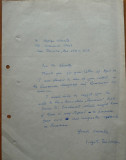 Scrisoare a scriitorului de avangarda Virgil Teodorescu , despre avangarda