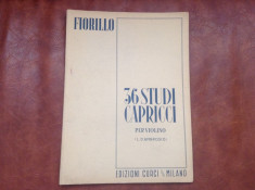 Partitura - F. Fiorillo 36 studii / capricii pentru vioara - 54 pagini ! foto