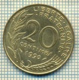 9402 MONEDA- FRANTA - 20 CENTIMES -anul 1990 -starea care se vede, Europa