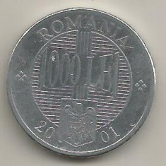ROMANIA 1000 1.000 LEI 2001 XF+ [2] livrare in cartonas foto