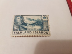 anglia/colonii/falkland 1938 regele george/ 1v. MH / 1 Sh. foto