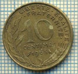 9416 MONEDA- FRANTA - 10 CENTIMES -anul 1965 -starea care se vede foto