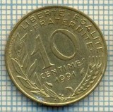 9429 MONEDA- FRANTA - 10 CENTIMES -anul 1991 -starea care se vede, Europa