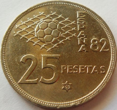 Moneda 25 PESETAS - SPANIA, anul 1980 *cod 4258 - CM FOTBAL foto