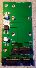 adaptor mini pci-e mSATA SSD la 2.5&amp;quot; 7mm SATA3 22 pini foto