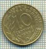 9419 MONEDA- FRANTA - 10 CENTIMES -anul 1989 -starea care se vede