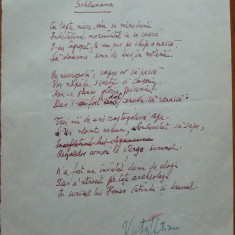 Poezie in manuscris , Victor Eftimiu ; Schliemann , 1954 , mason , aroman