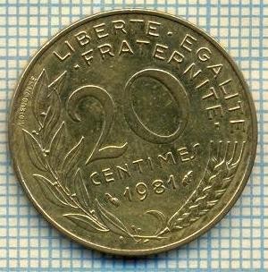 9404 MONEDA- FRANTA - 20 CENTIMES -anul 1981 -starea care se vede