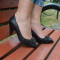 Pantof negru, clasic, cu varf decupat si toc de inaltime medie (Culoare: NEGRU, Marime: 36)