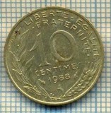 9445 MONEDA- FRANTA - 10 CENTIMES -anul 1988 -starea care se vede, Europa