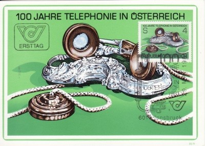 5916 - Austria 1981 - carte maxima - comunicatii,telefonie foto