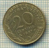 9400 MONEDA- FRANTA - 20 CENTIMES -anul 1987 -starea care se vede, Europa