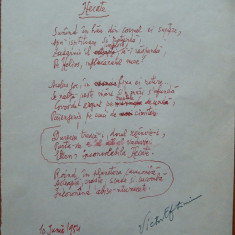 Poezie in manuscris , Victor Eftimiu ; Hecate , 1954 , mason , aroman