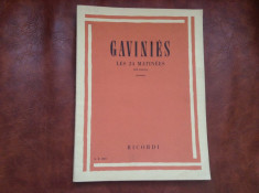 Partitura - Gavinies / Les 24 matinees pentru vioara - 50 pagini ! foto