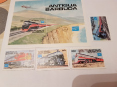 anglia/colonii/antigua 1986 locomotive/ serie si colita MNH foto