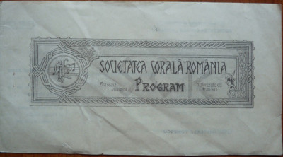 Societatea Corala Romana , Sala Ateneului Roman ; Program , 20 Decembrie 1946 foto