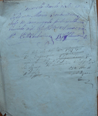 Document din 1854 , scris olograf foto