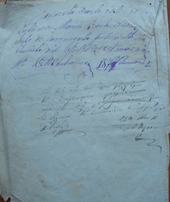 Document din 1854 , scris olograf foto