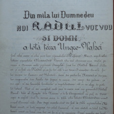 Traducerea unui hrisov al lui Radu I Voievod si Domn al Ungro-Vlahei , 1833