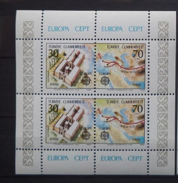 TURCIA 1982 &ndash; EUROPA CEPT, HARTA, bloc MNH K101