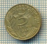 9498 MONEDA- FRANTA - 5 CENTIMES -anul 1987 -starea care se vede