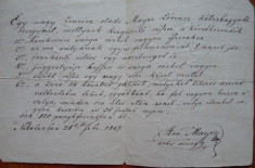 Document scris in maghiara din Transilvania , datat 1847 foto