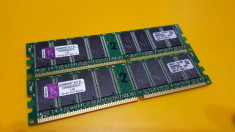 Kit 2GB DDR1 Desktop,1GBx2,Brand Kingston,PC-3200,400Mhz(2) foto