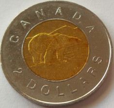 Moneda bimetal 2 Dolari - CANADA, anul 1996 *cod 4298 foto