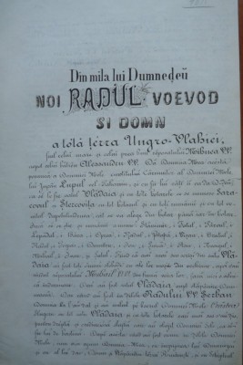 Traducere interbelica, hrisov al Domnului Radu Voievod, al Ungro - Vlahiei, 1615 foto
