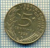 9501 MONEDA- FRANTA - 5 CENTIMES -anul 1998 -starea care se vede, Europa