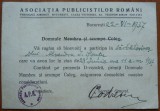 Asociatia Publicistilor Romani , invitatie , 1937, Documente