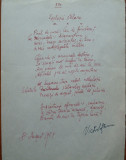 Poezie in manuscris , Victor Eftimiu ; Explozii stelare , 1954 , mason , aroman