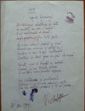 Cumpara ieftin Poezie in manuscris , Victor Eftimiu ; Nunta boereasca , 1954 , mason , aroman