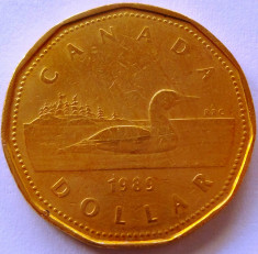 Moneda 1 Dolar - CANADA, anul 1989 *cod 4294 foto