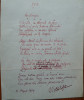 Poezie in manuscris , Victor Eftimiu ; Anotimpuri , 1954 , mason , aroman