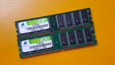 Kit 2GB DDR1 Desktop,1GBx2,Brand Corsair,PC-3200,400Mhz foto