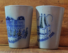 Set doua pahare din ceramica - 8.RFS-Treffen Feldkirch 1984 si 1986 Austria #472 foto