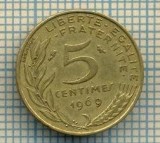 9503 MONEDA- FRANTA - 5 CENTIMES -anul 1969 -starea care se vede, Europa