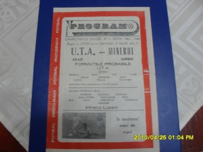 program UTA - Minerul Lupeni foto