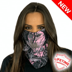 Bandana/Face Shield/Cagula/Esarfa - Pink Forest Camo, made in USA foto